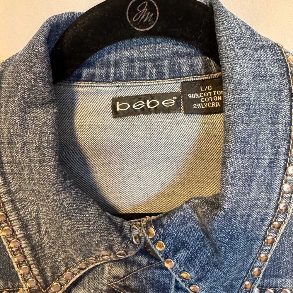 Bebe Blue Studded Jacket - image 2